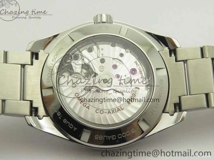 0202 Aqua Terra 150M SS VSF 1:1 Best Edition Blue Wave Textured Dial YG Hand on SS Bracelet A8500 Super Clone Sporty 8026